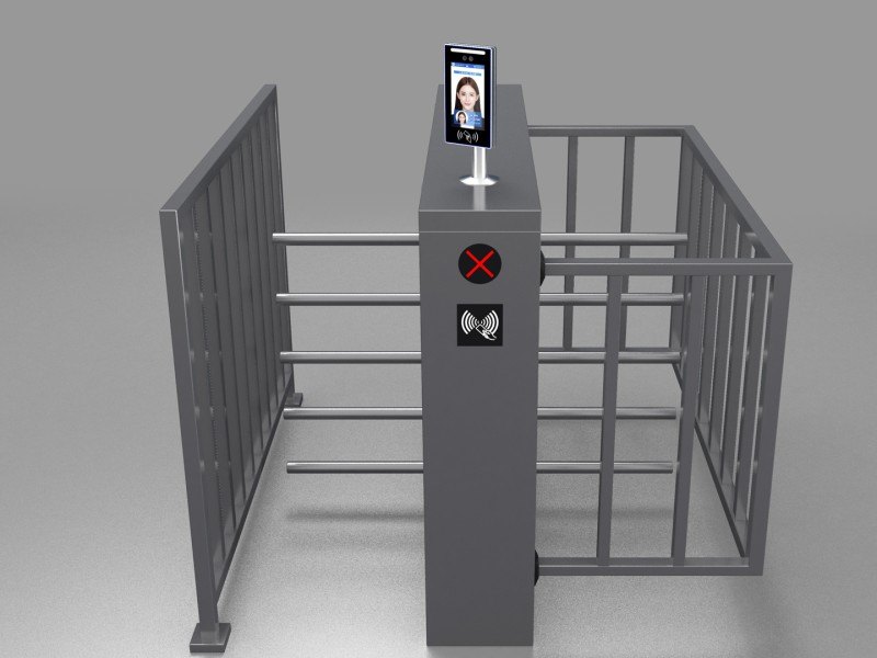 Keyable KHH1428-Grey half height turnstile