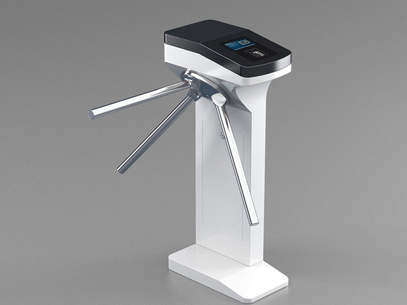 Keyable KT4526-BW tripod turnstile, black and white finish